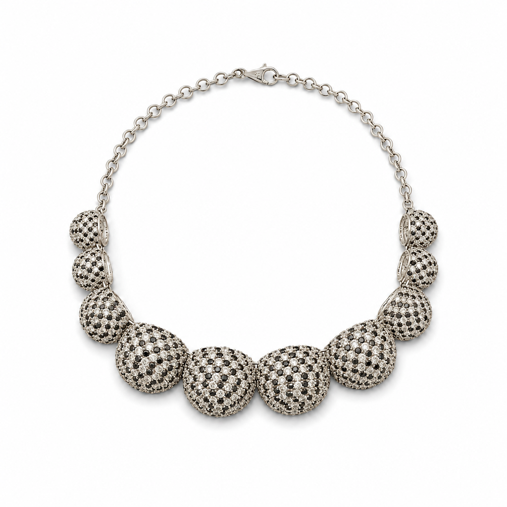 The Studded Moon Set Necklace