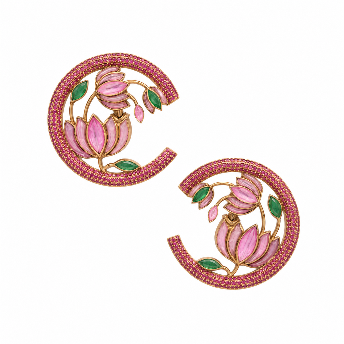Lotus Arc Earrings