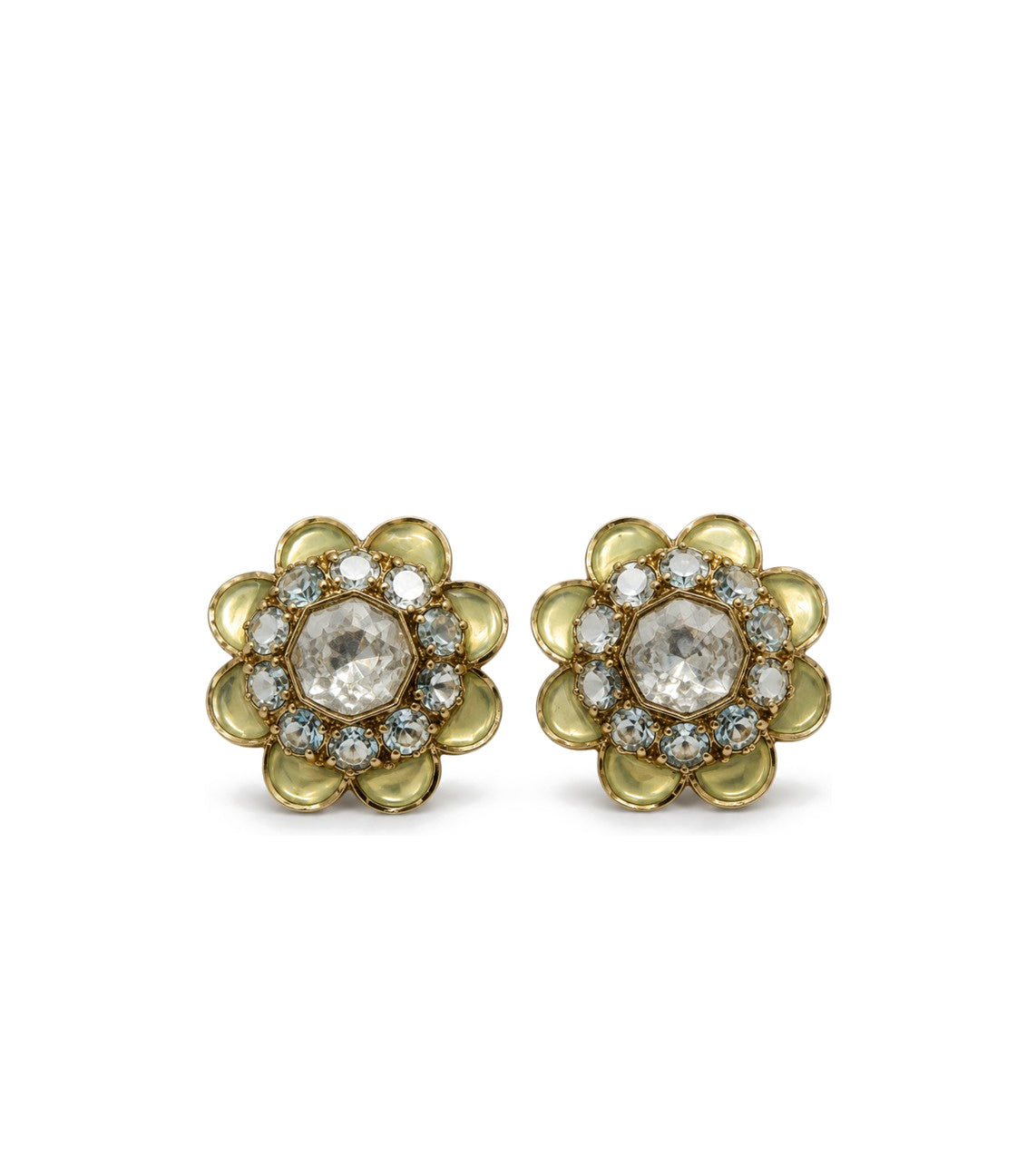 The Lime Bloom Stud Earrings