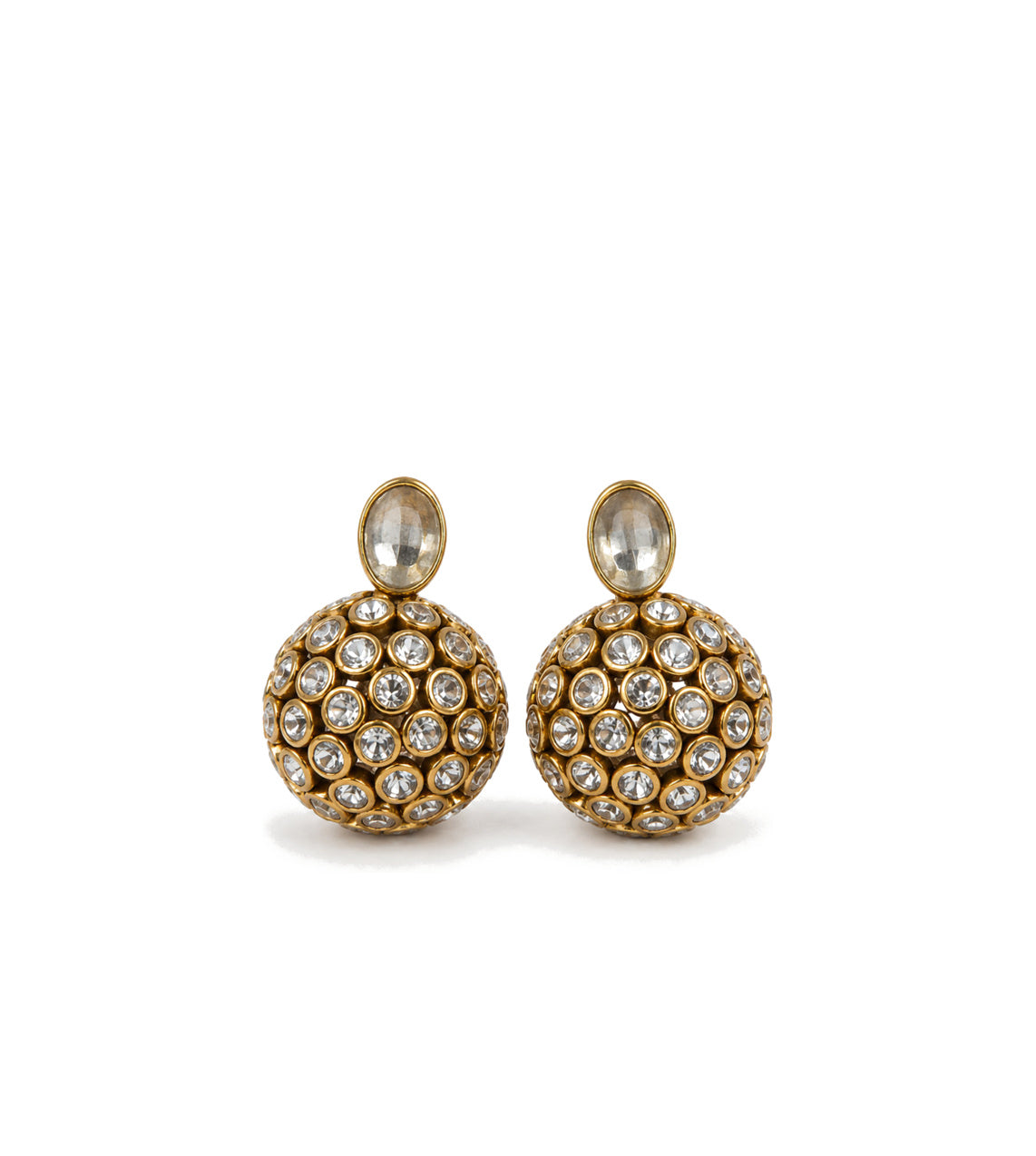 Crystal Dome Earrings