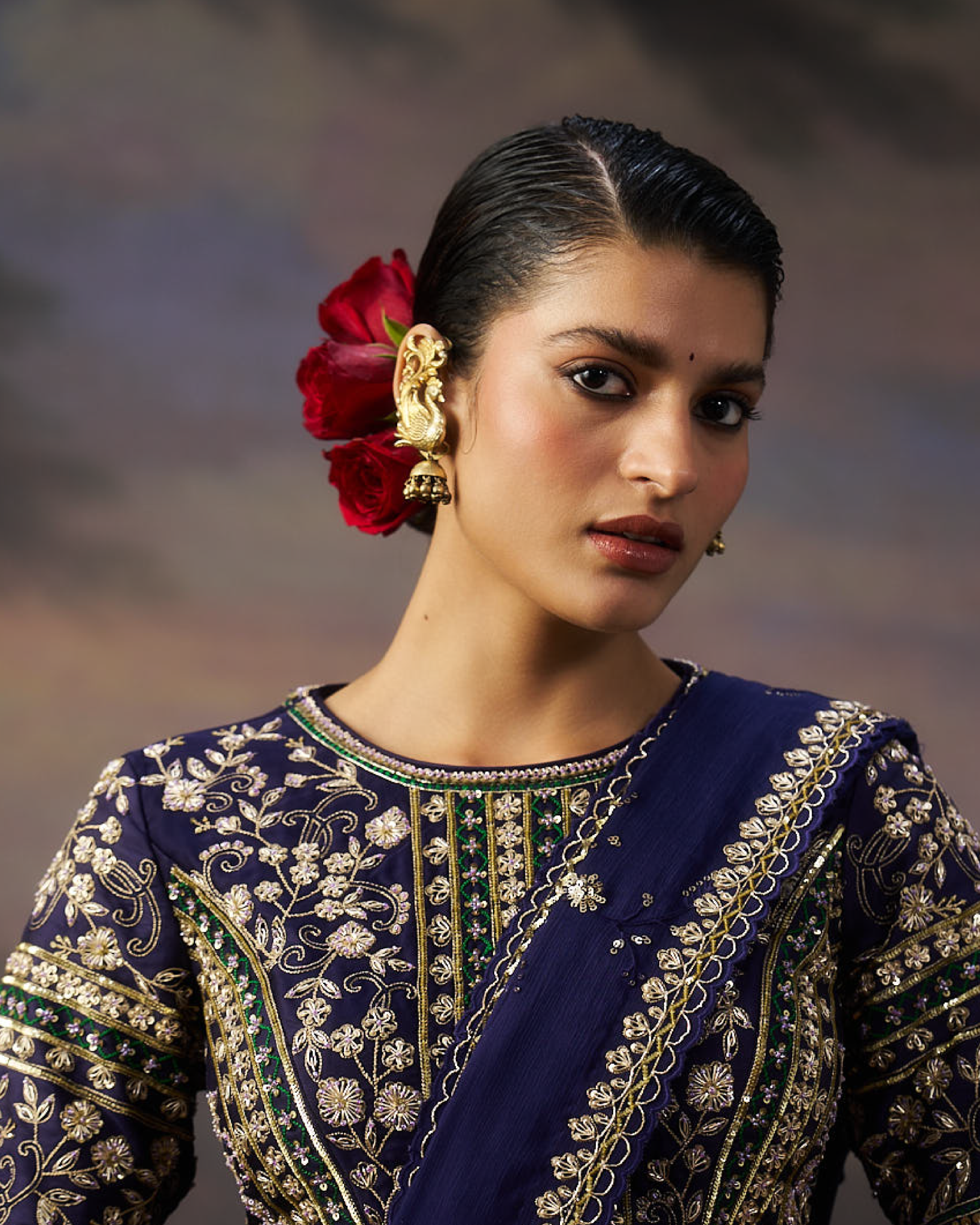 Peacock Ear Cuffs